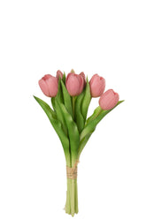 Tulpe 7pcs PU Rosa S real touch - (32906)